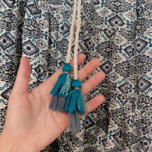 Mini Summer Dress Like New, Size M-L, Blue Colorful