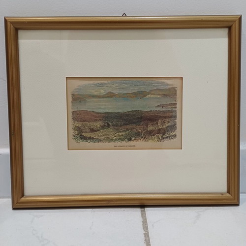 Lithograph "The Straits of Salamis" used, 31cm x 25cm