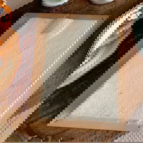 Αποξηραμένα λουλούδια σε ξύλινο κάδρο 3-D μεταχειρισμένα