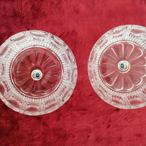 Set of 7 Crystal Dessert Bowls new
