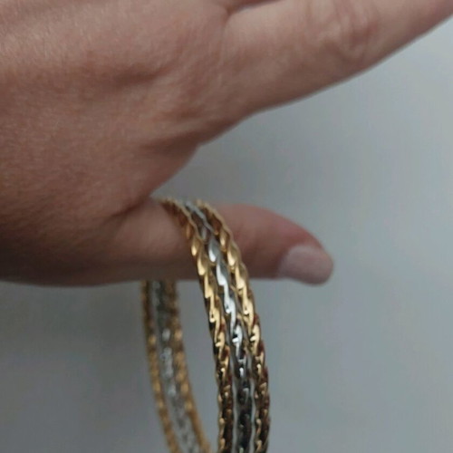 Bracelet stainless steel new, gold and silver color