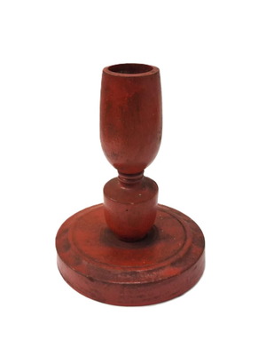 Vintage wooden lamp part used, 15 cm