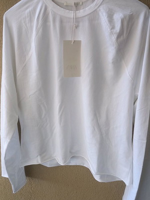 Zara blouse new, size M, white cotton
