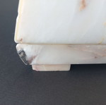Alabaster pyramid table lamp used