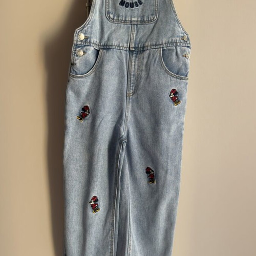 Zara Disney denim overalls used, size 116 cm with Minnie Mouse