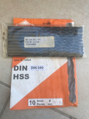 RUKO DIN340 HSS 5.6mm Long Metal Drill Bits Set 10 Pieces New