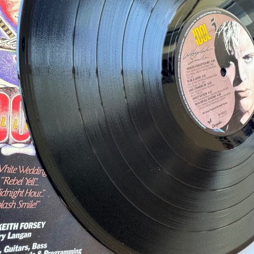 Billy Idol Whiplash Smile LP used, 1st US 1986 pop