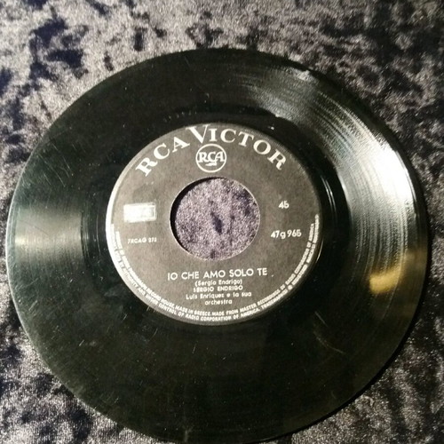 Sergio Endrigo-Io che amo solo te 7" used, entechno genre