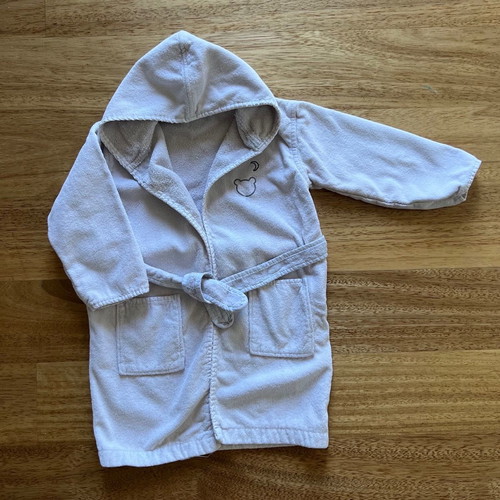 NIMA HOME bathrobe used for 2-year-old child, light gray unisex