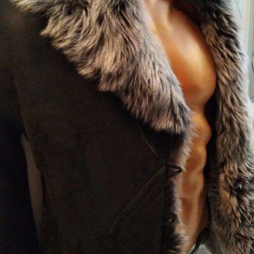 Fur coat like new, gray Lama, size M