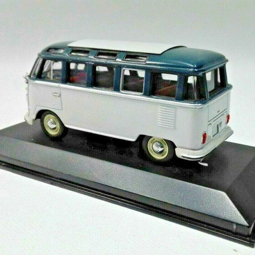Volkswagen Bus Samba Minichamps 1:43 scale like new, gray/blue