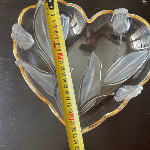 Nachtman Bleiktlristall heart crystal plate used with gold loss