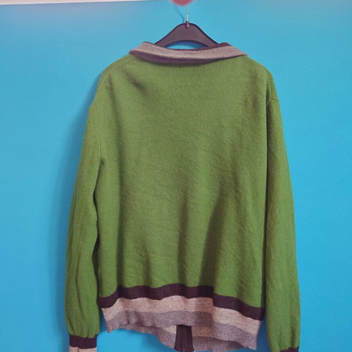 Hartford wool modern men's cardigan used, green size M/L