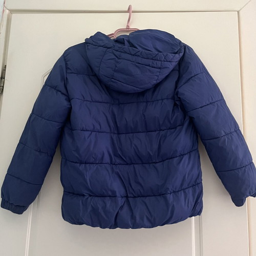 Children's jacket size 140 cm like new, blue with fleece lining