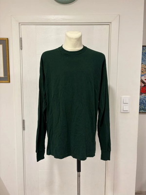 Fruit of the Loom L/S Top XXL used, green cotton, USA made
