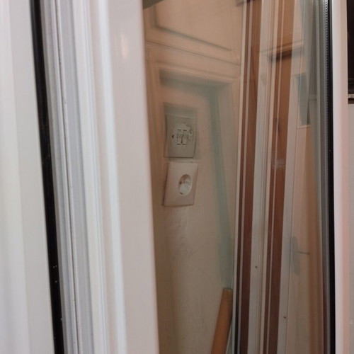 Aluminum window frames like new, set of 2 white balcony doors