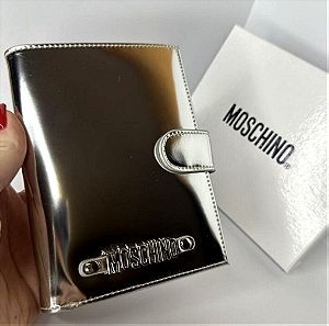 Moschino 2 in 1 Wallet & Passport Holder Δερμάτινο εσωτερικά