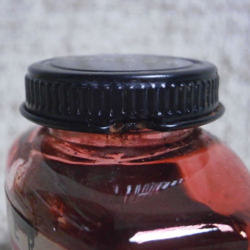 Parker Quink Red Ink 60ml vintage used with box