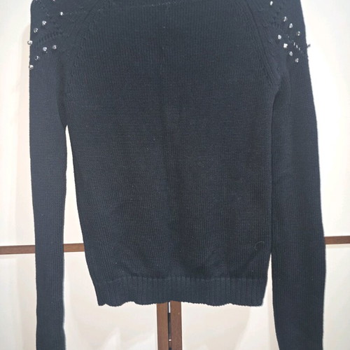 Guess knitted sweater like new, black and silver, size XS