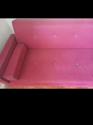 Three-seater sofa bed used, foldable double bed