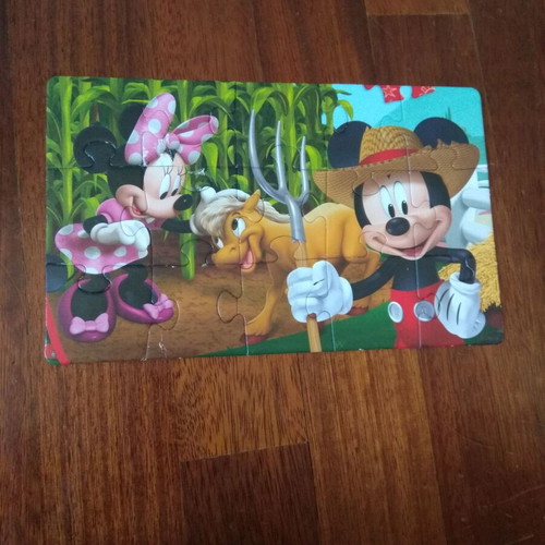 Mickey Mouse children's puzzle used, 15 pieces, complete without box