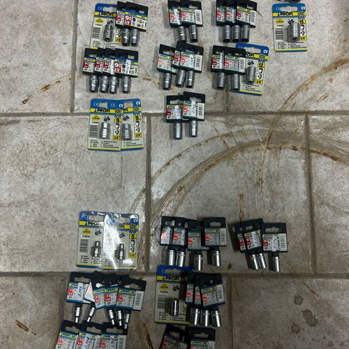 Socket wrenches 3/8 and 1/4 new in various sizes