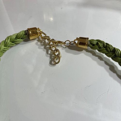 Handmade necklace like new, green