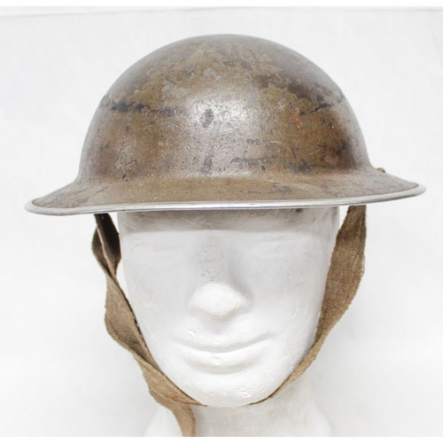 British Army MKII Helmet with Original Liner and Chinstrap (M.R. 1942)