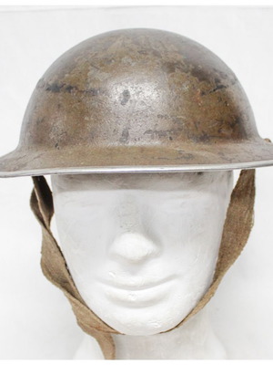 British Army MKII Helmet with Original Liner and Chinstrap (M.R. 1942)