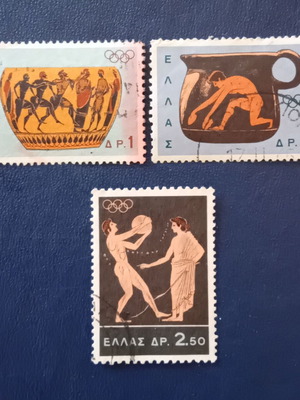 Greek Stamps 1964 Tokyo Olympics used, set of 3