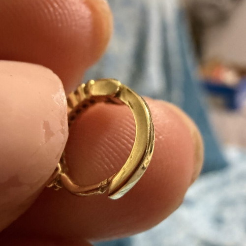 18K Gold Hoop Earrings, 2.5g, Like New