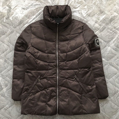 Concept UK down jacket used, women's winter coat, brown, size L