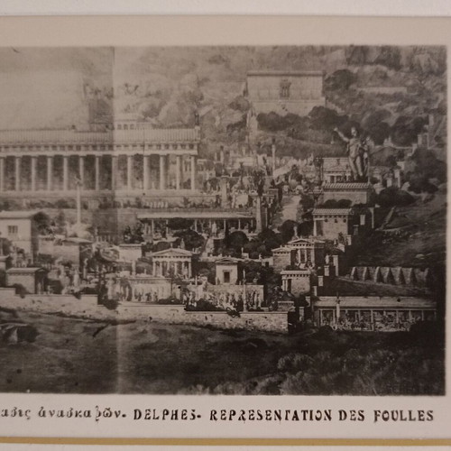 Delphi Postcard used, black and white, 1929 edition