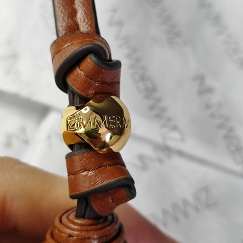 Zimmermann δερμάτινο charm tassel για τσάντα, καινούργιο, καφέ και τιρκουάζ