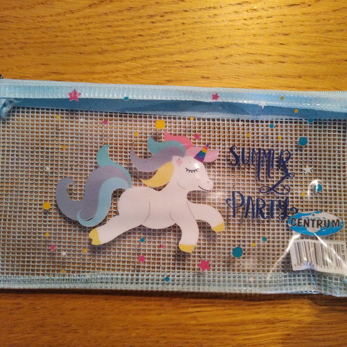 Pencil case with unicorn design
