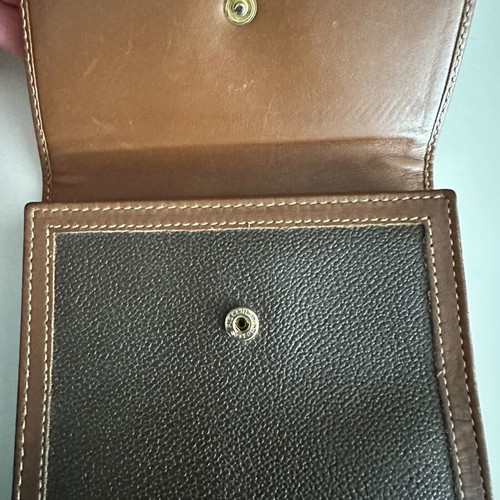 Trussardi Vintage Leather Wallet 90s Made in Italy, like new, brown beige