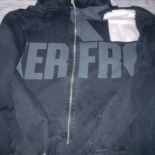 Sneaker Freak zip-up sweatshirt like new, black and gray