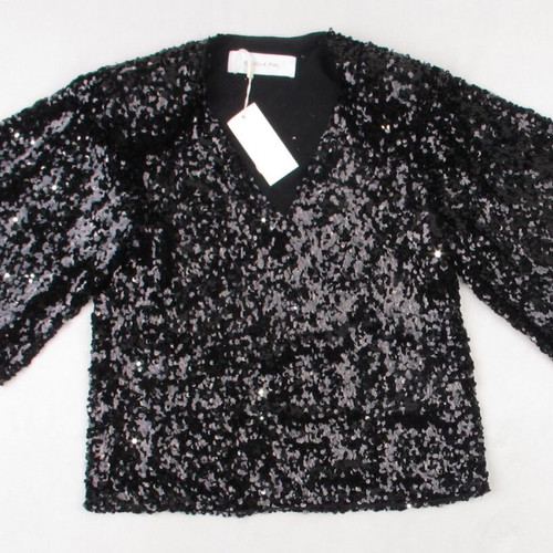 Camilla Pihl Tony sequin black blouse size S new with tag