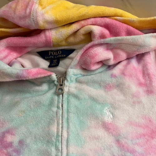 Polo Ralph Lauren cardigan used for 7 years old girls pink multicolor