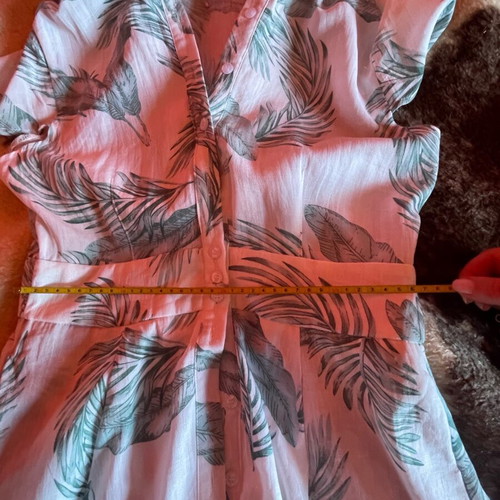 A.L.E. dress like new, viscose, white and turquoise, size M