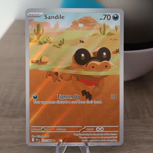 Sandile Illustration Rare Black Bolt Pokémon TCG card near mint