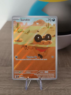 Sandile Illustration Rare Black Bolt Pokémon TCG card near mint