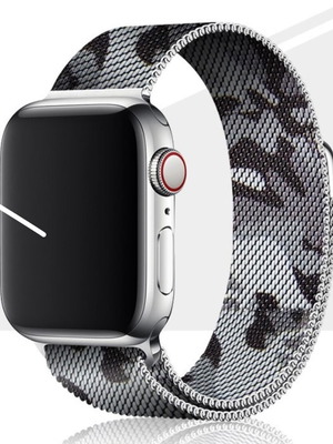 Magnetic Steel Band Apple Watch 42/44/45/49mm Camo Grey new