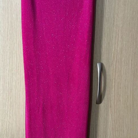 Angel Fashion pink glitter dress with leg split size S like new