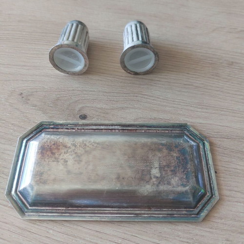 Vintage salt and pepper silver plated