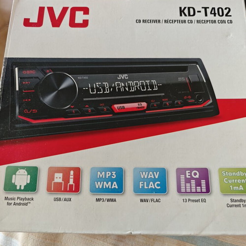 JVC KD-T402 Radio CD new in packaging with USB and AUX