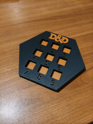 Dungeons & Dragons Spell Counter custom made, available on order