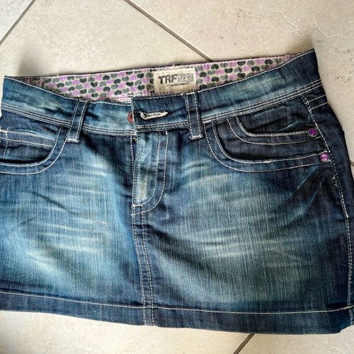 Short denim skirt TRF No S XS blue jean like new