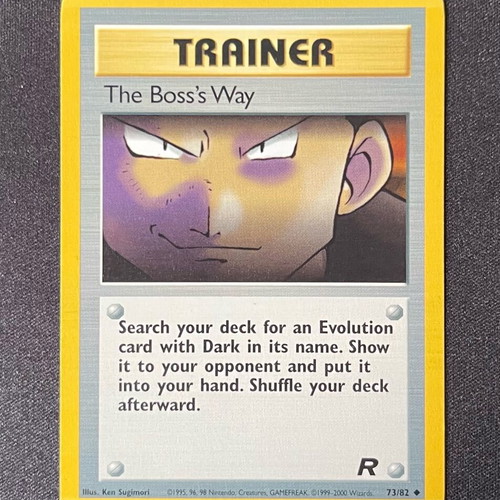 The Boss’s Way Trainer Card Pokémon TCG Team Rocket 1999-2000 like new