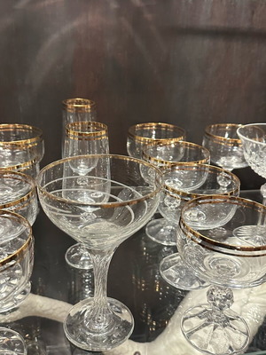 Crystal glasses new, wedding set